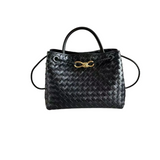 PL Woven Leather Bag | BLACK