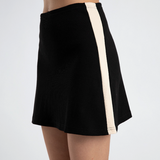 MINI A LINE Skirt | CREAM/BLACK STRIPE
